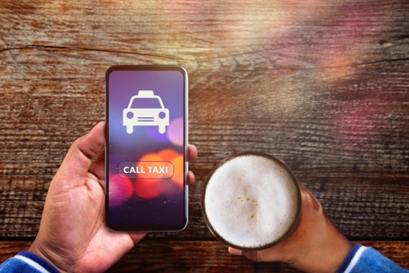 Calling taxi while drinking